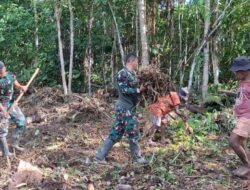 Satgas Yonif 512/QY dan Warga Unggalom Bangun Harapan di Perbatasan Lewat Aksi Nyata