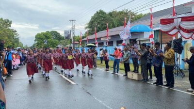 79 Tim SD di Biak Meriahkan Lomba Gerak Jalan Sambut Kemerdekaan