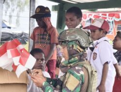 Satgas Yonif 500/Sikatan Pererat Hubungan dengan Generasi Muda Papua Lewat Komsos di TK Mamba