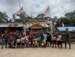Marinir Yonif 10 SBY Bawa Senyum dan Sembako untuk Warga Asiafsaman