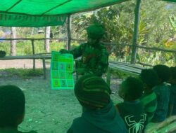 Satgas Yonif 732/Banau Buka Kelas Literasi untuk Anak-Anak Papua di Jampul: Menyalakan Harapan di Tengah Keterbatasan