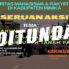 Aksi Solidaritas Mahasiswa dan Rakyat Papua di Mimika Bertema ‘24 Tahun Kegagalan Otsus & Selamatkan Komoditi Lokal’ Resmi Ditunda
