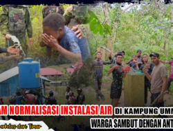 Apkam Normalisasi Instalasi Air di Kampung Ummuaf, Warga Sambut dengan Antusias